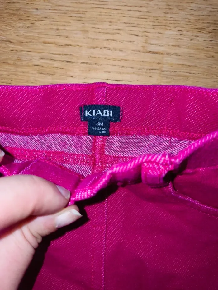 Jean legging rose Kiabi 3 mois excellent état - photo numéro 2