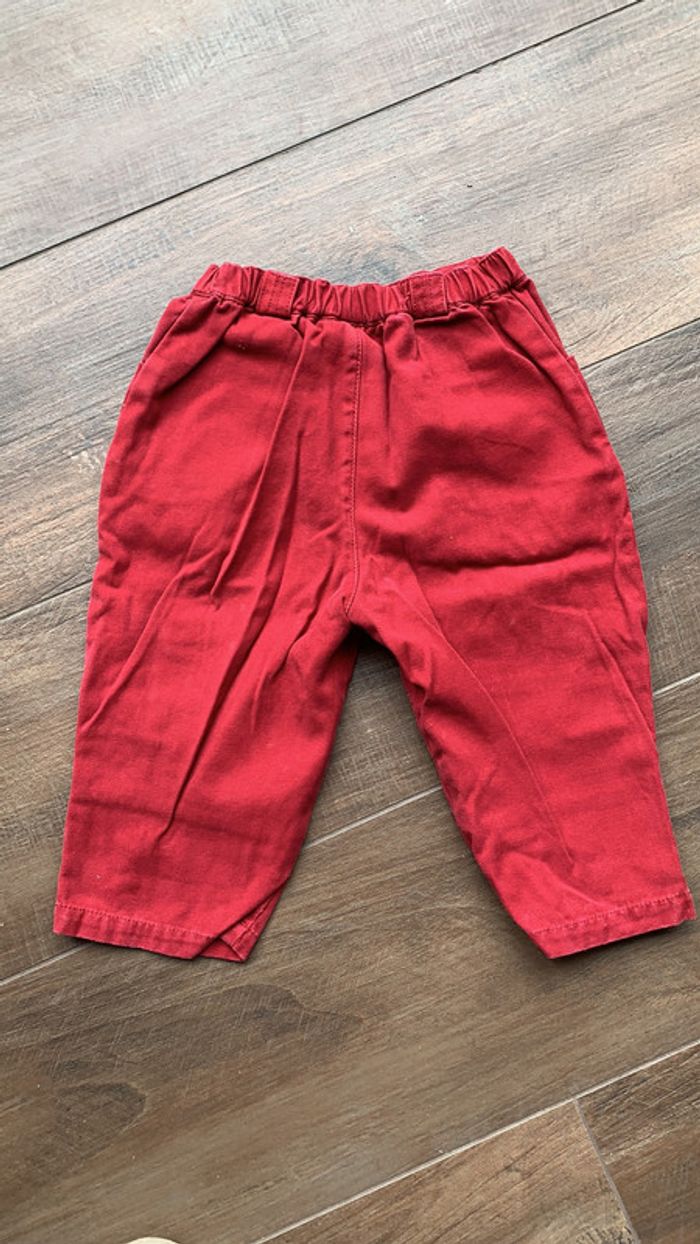 Pantalon toile Vertbaudet 12 mois - photo numéro 2