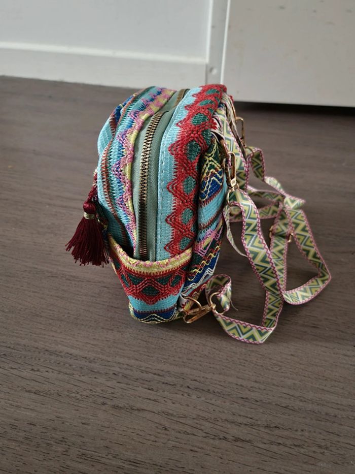 Mini sac a dos coloré pompons - photo numéro 4