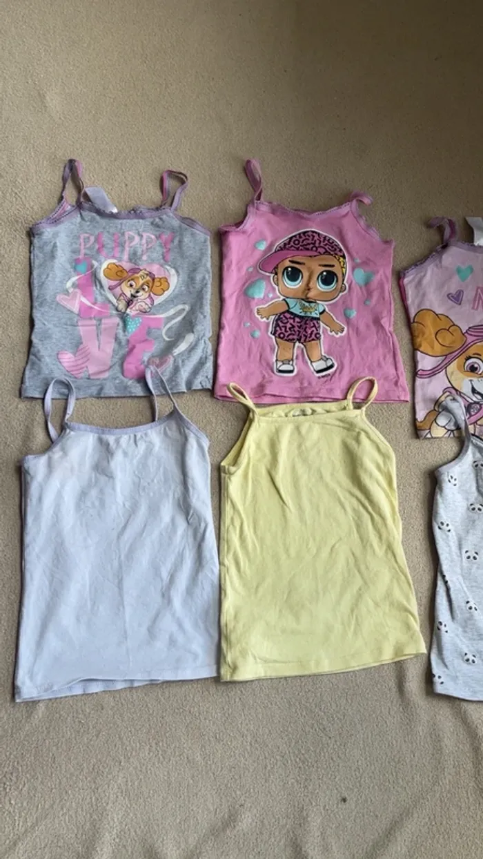 Lot de 6 débardeur fille 5/6ans - photo numéro 2
