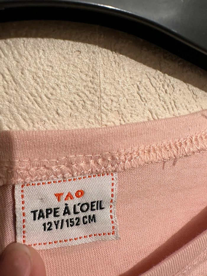 T-shirt en coton manches longues rose imprimée fille 12 ans Tape à l’œil - photo numéro 5
