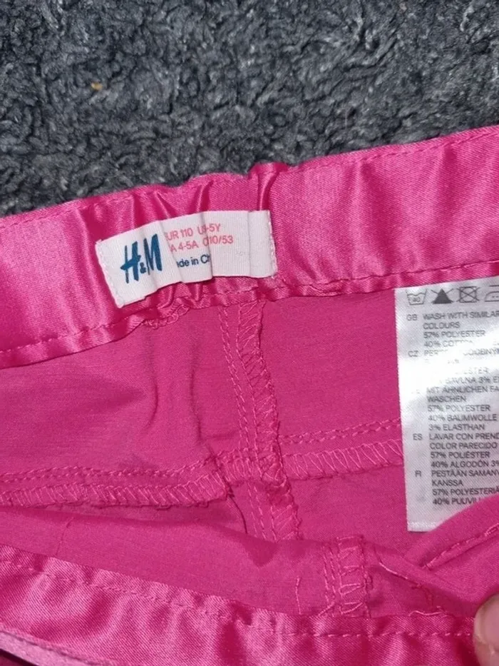 Pantalon satiné rose H&M 4/5 ans - photo numéro 4