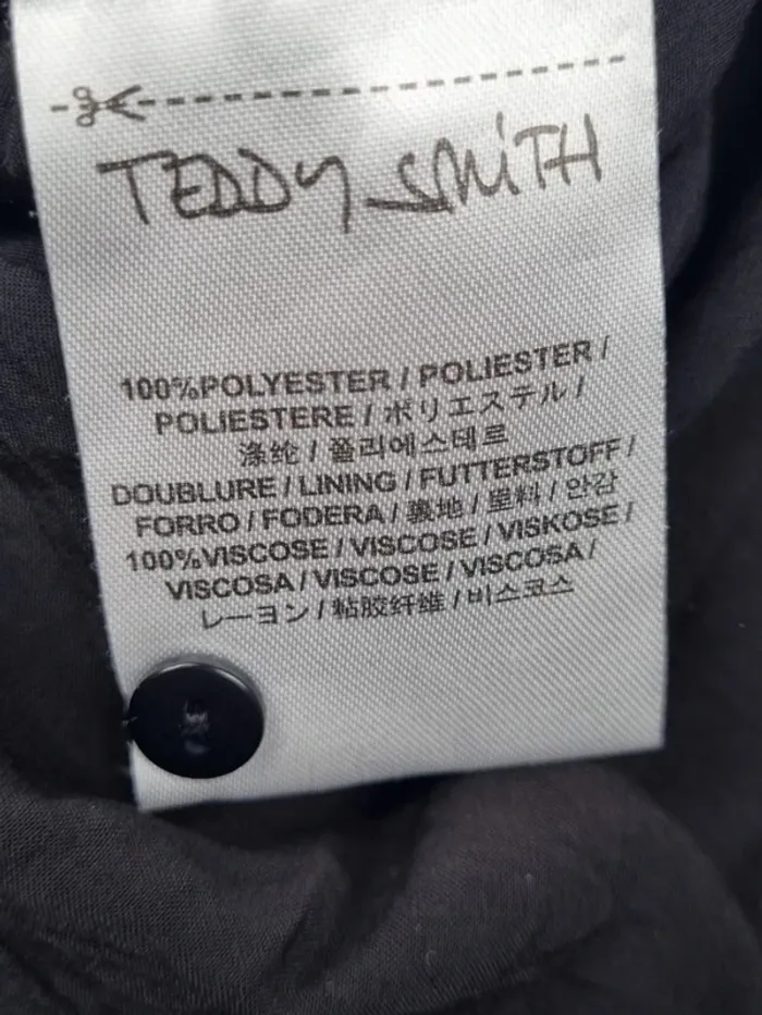 Chemisier noir à motifs Teddy Smith – Taille M (mesures en photos) - photo numéro 8