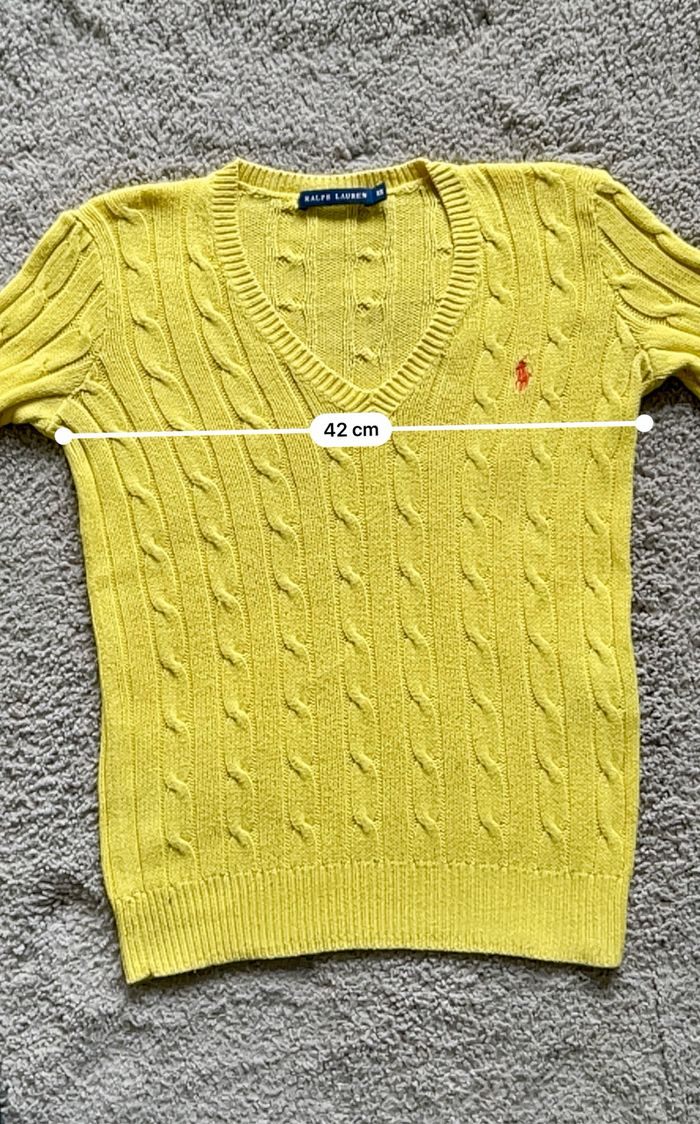 Pull torsadé col V Ralph Lauren femme taille XS - photo numéro 8