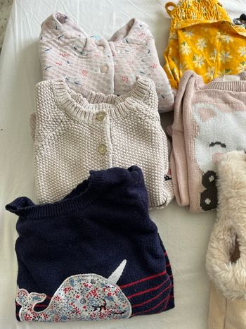 Lot 18 mois gilet pull 