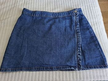 jupe portefeuille en jean camaïeu 44