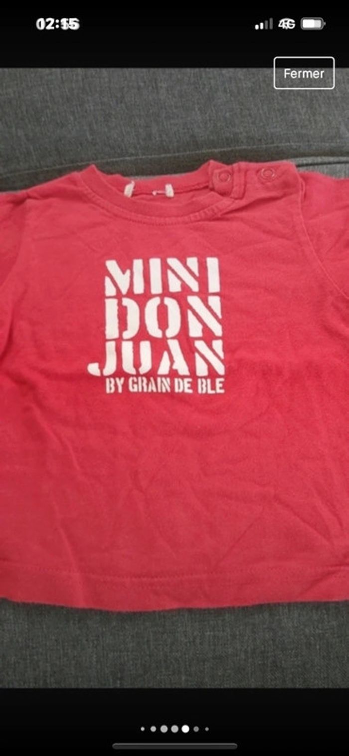 Lot de 5 tee shirt manches longues taille 6 mois - photo numéro 4