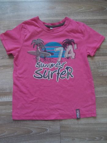 T-shirt rose Summer Surfer 10 ans