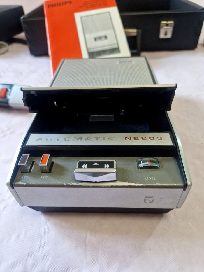 Magnétophone vintage , année 70 , Philips N2203 , Rare - photo numéro 8