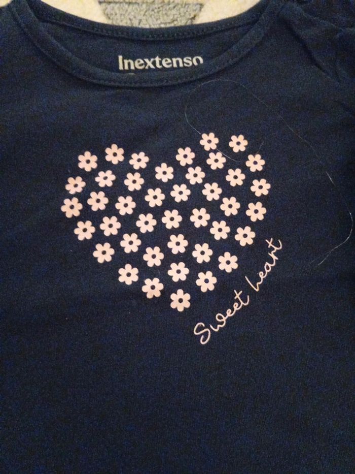 T-shirt coeur fleur - photo numéro 3