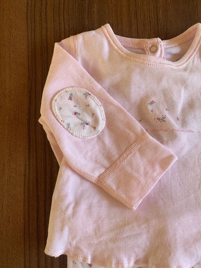 Ensemble fleuris Petit Bateau 3 mois - photo numéro 5