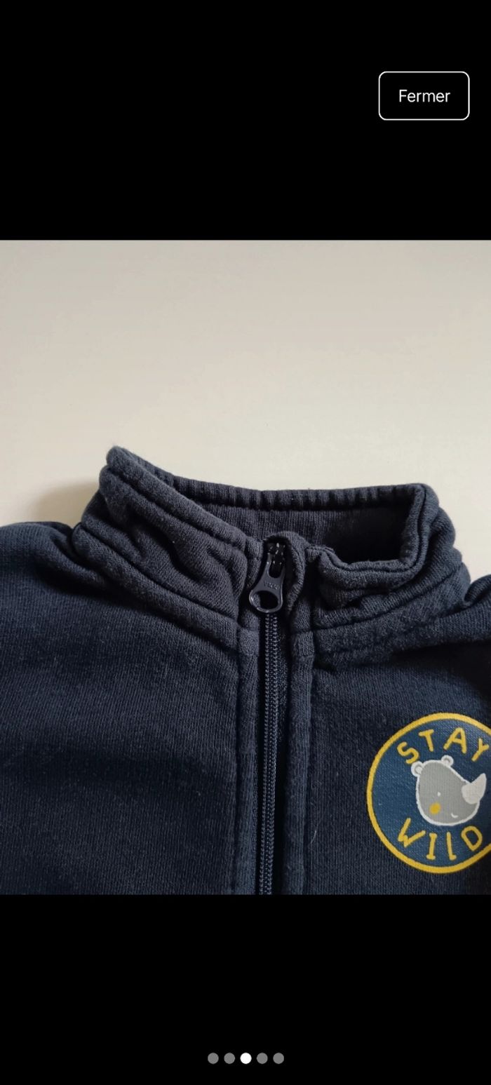 Veste bleue marine stay wild - photo numéro 3