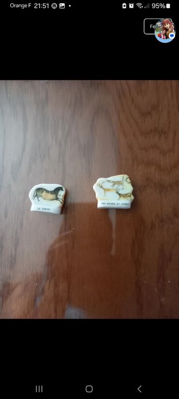 Lot 2 fèves thème peintures préhistoriques