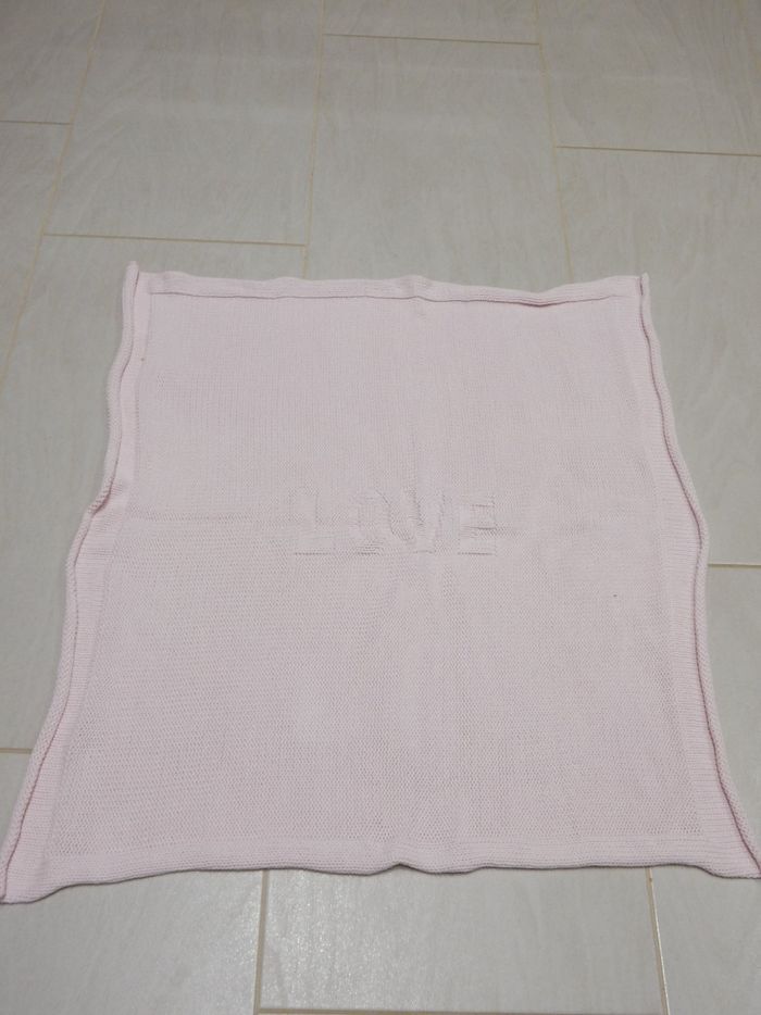 Couverture tricot 70cm x 60cm