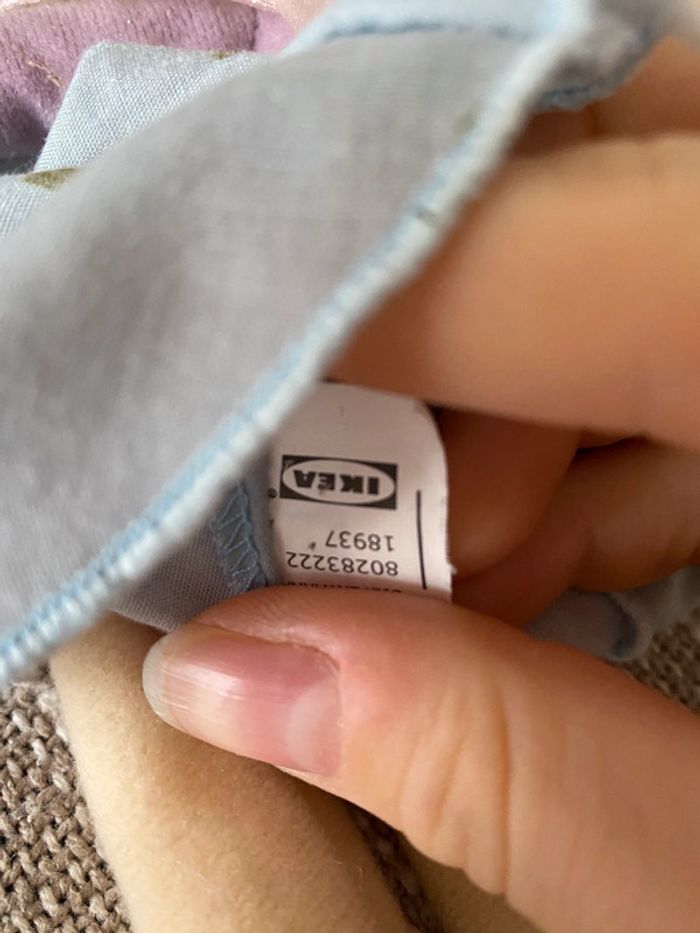 Peluche doudou 36cm IKEA fée violette bleu et verte poupée très bon état - photo numéro 4