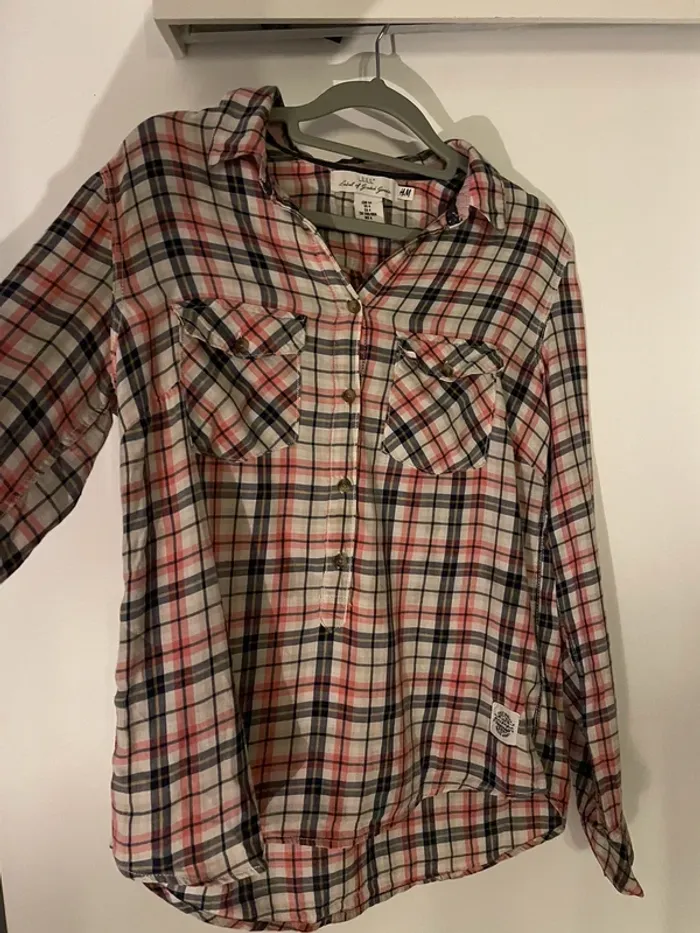 Chemise femme à carreaux H&M taille 34 -XS très bon état - photo numéro 4