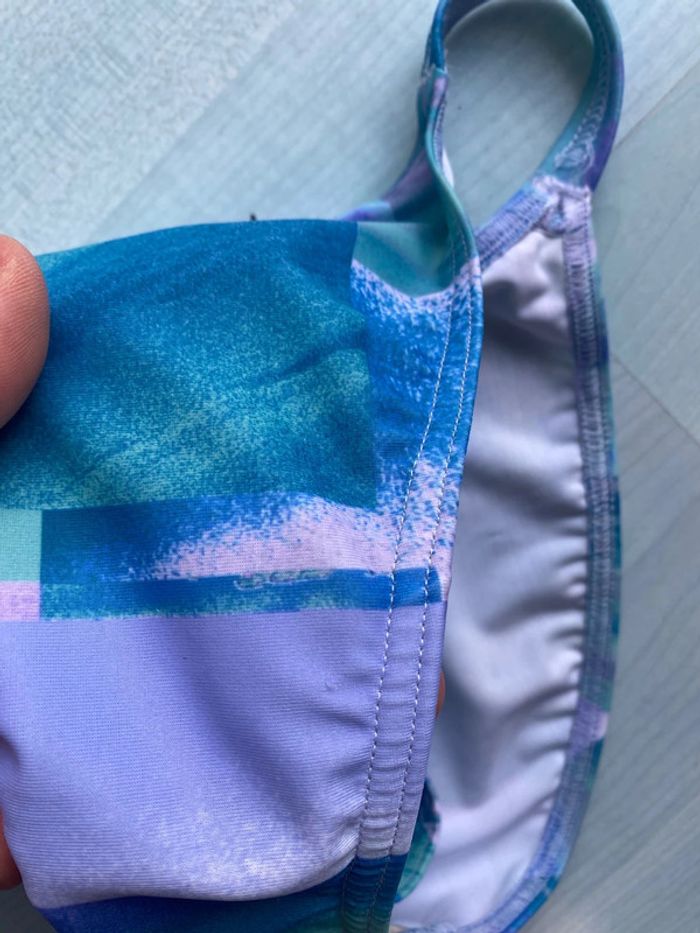 Bas de maillot de bain bleu/vert/violet taille s footprints - photo numéro 4