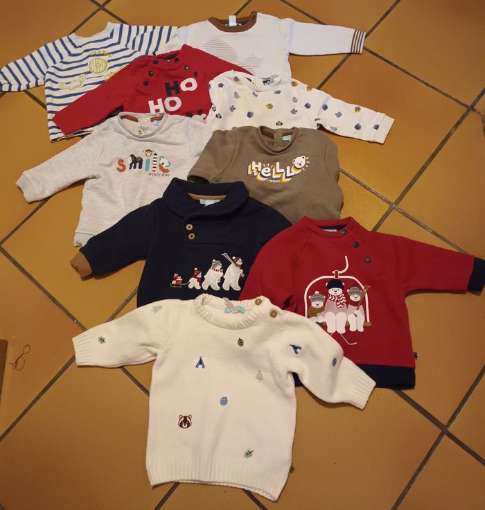 Lot de 6 sweat 6 mois