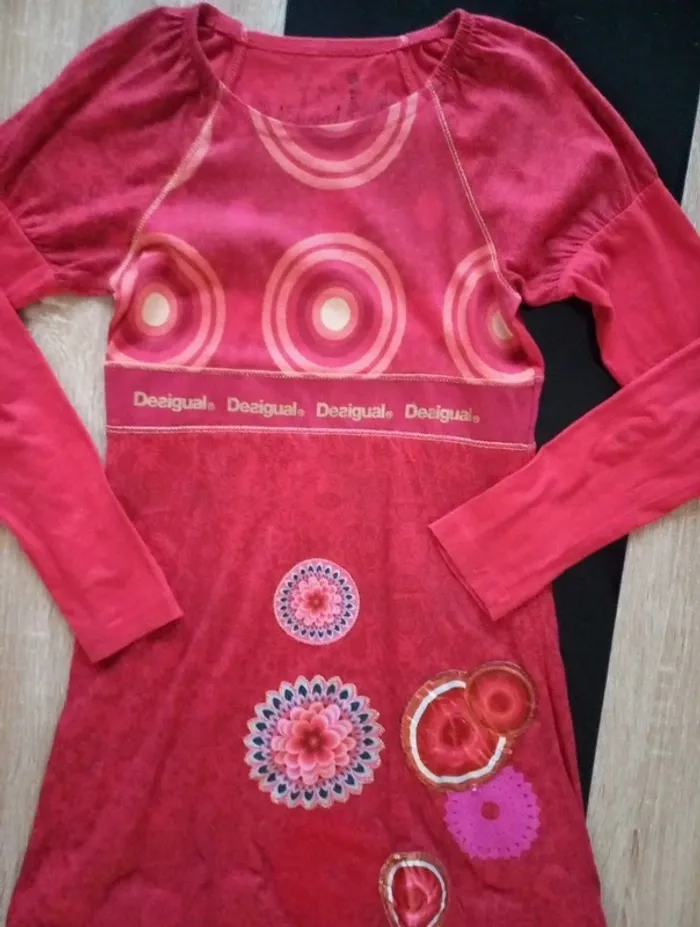 Robe desigual rouge 11 ans - photo numéro 6