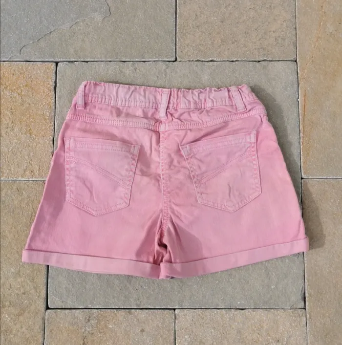 Short rose délavé tape à l'œil 12 ans - photo numéro 2