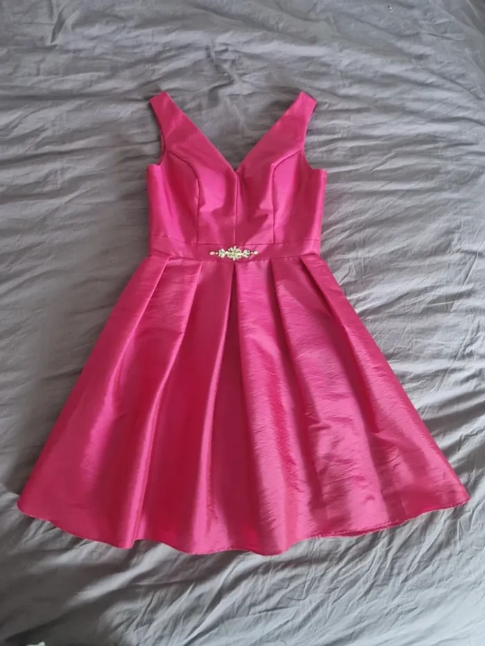 Robe de cocktail fuschia taille 40 - photo numéro 5