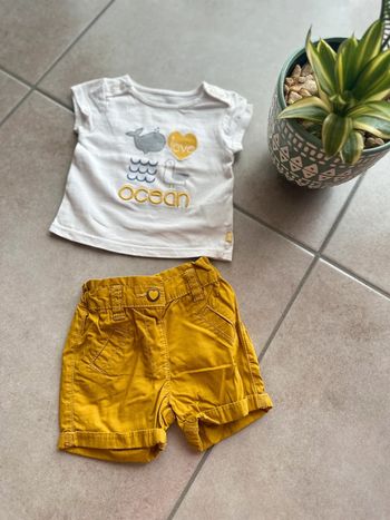 Ensemble été short t-shirt 3 mois