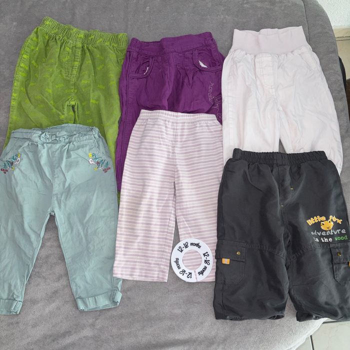 Lot de 6 pantalons bébé 12 mois