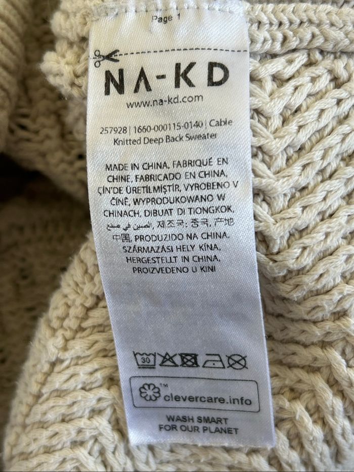 Pull beige à manches longues NA-KD taille S TBE - photo numéro 10