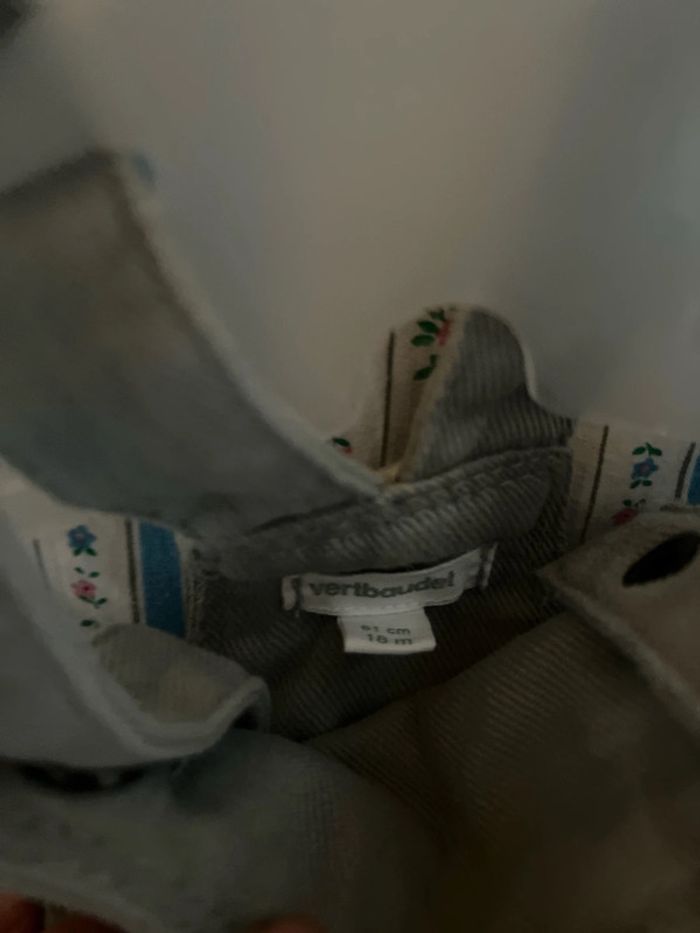 Salopette en jean vertbaudet 18mois - photo numéro 3