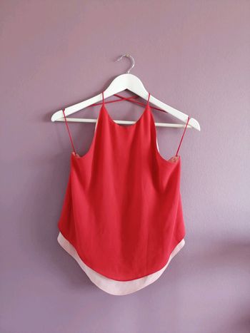 Haut à bretelle rouge Zara