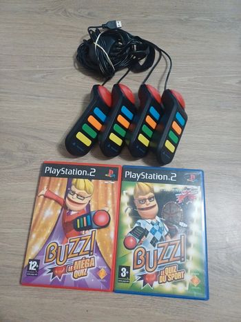 Lot Jeux Buzz + Buzzer Playstation 2 (PS2)
