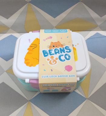 Boîte repas compartimentée avec couverts chat