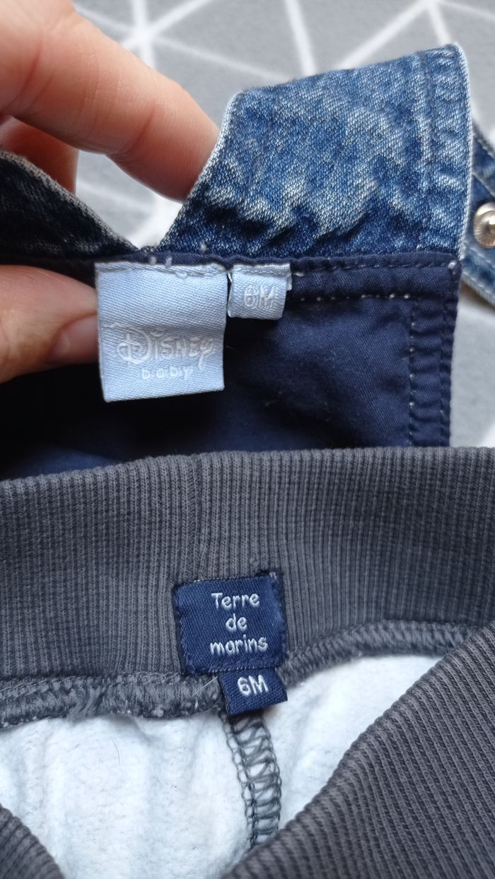 🦁 Lot 3 pantalons et 1 salopette, 6 mois - photo numéro 7