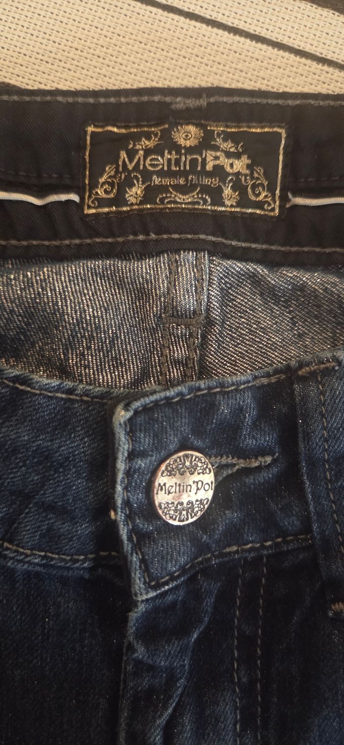 MELTIN'POT MIKA/A W27 L32 – JEAN BLEU FILS ARGENT – MODÈLE RARE - photo numéro 8