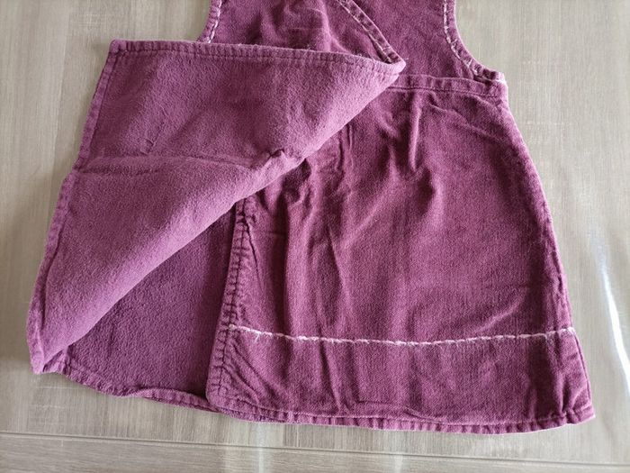 Robe d'hiver portefeuille sans manches aubergine 18 mois - photo numéro 3