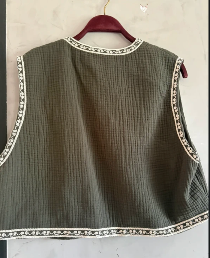 Veste sans manches Kaki / Zara Taille XXL NEUF - photo numéro 4