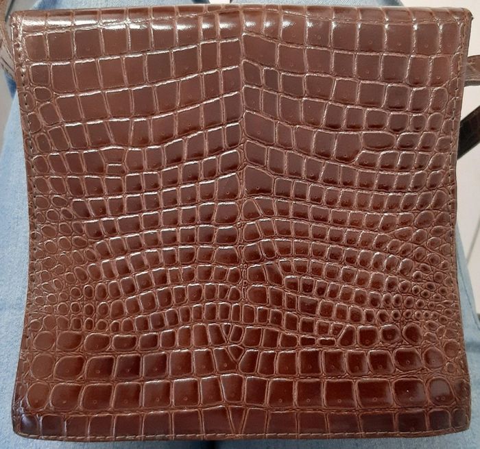 Magnifique sac vintage Sylvain Lefebvre en cuir imitation serpent - photo numéro 7
