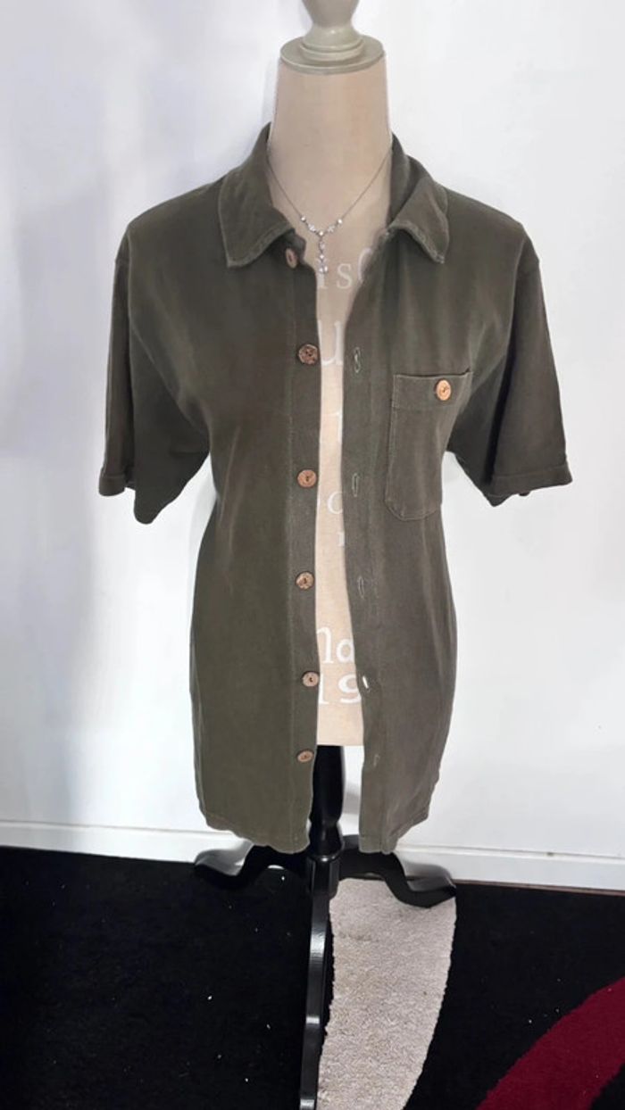 💕 veste chemisier kaki taille 38 M #passionnaturelle - photo numéro 5