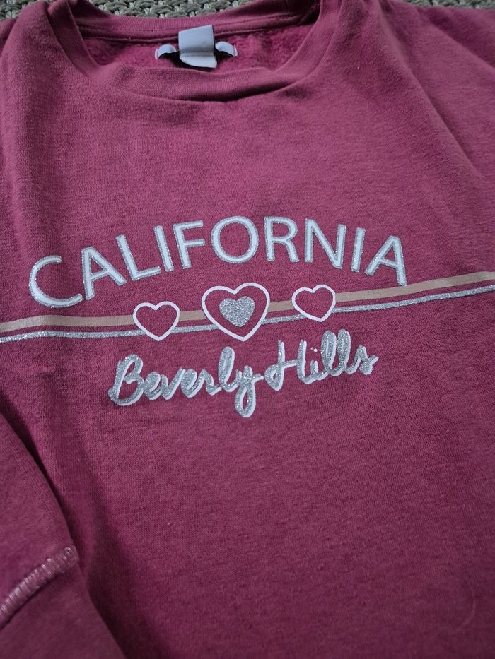 Ensemble sweet bordeaux + leggings à fleurs - 8 ans - photo numéro 2