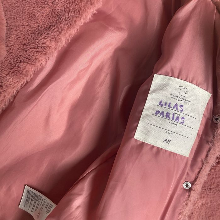 Veste fausse fourrure rose H&M – 5/6 ans (116 cm) - photo numéro 5