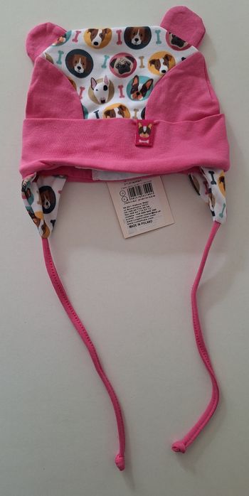 Bonnet imprimé bébé fille