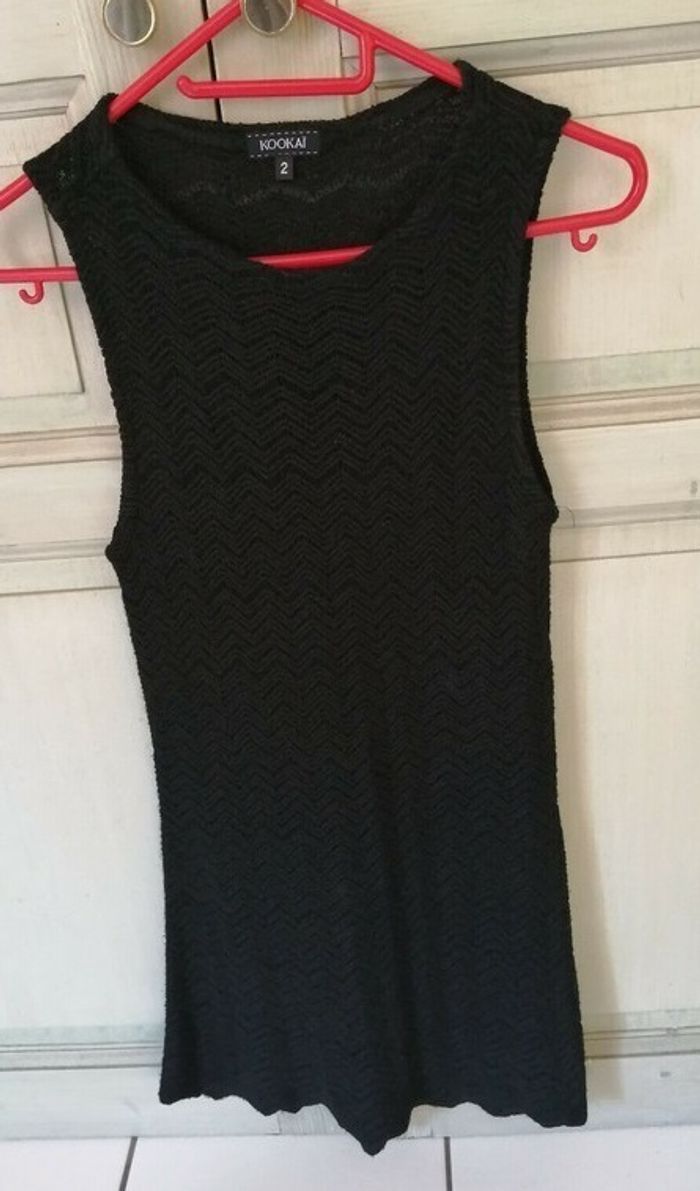 Robe Noire Style Maille Crochet Kookai Taille 36