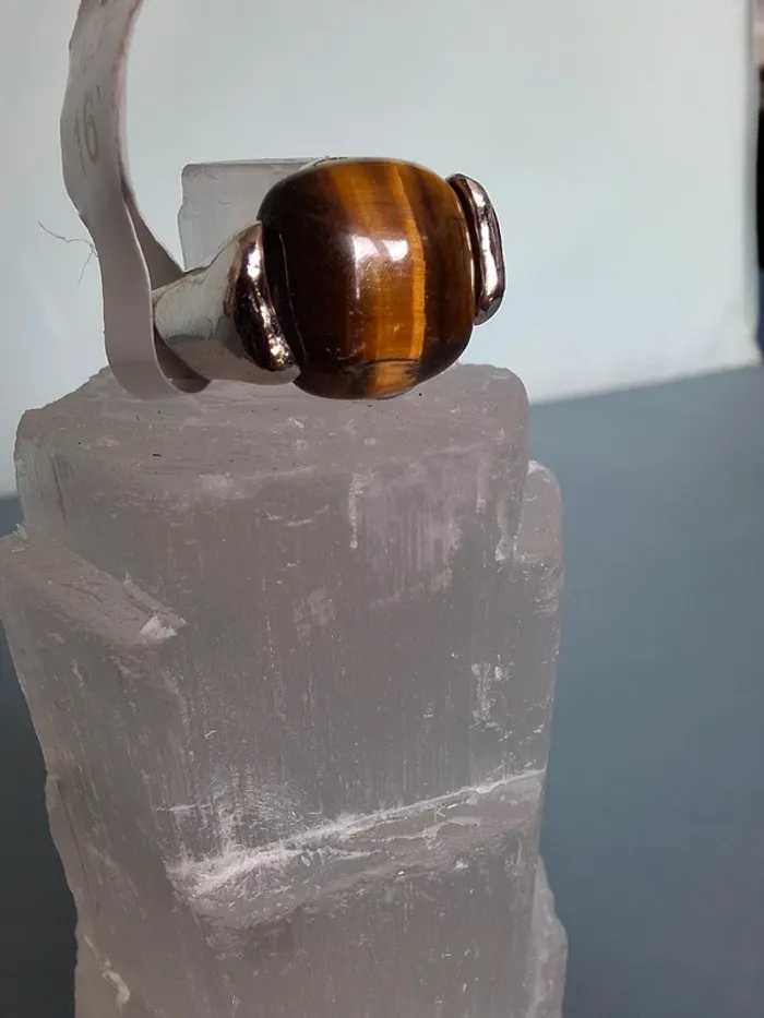 Bague Œil de tigre - Taille 16 - photo numéro 2