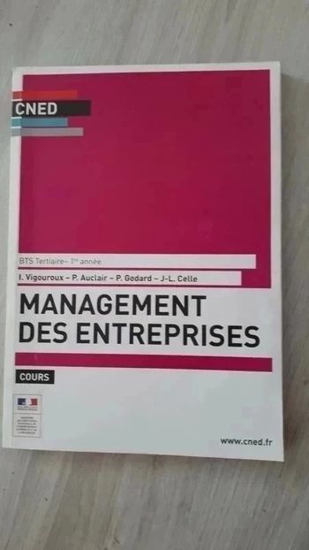 Livret CNED "Management des entreprises 1ère année", BTS Tertiaires, DEUG licence