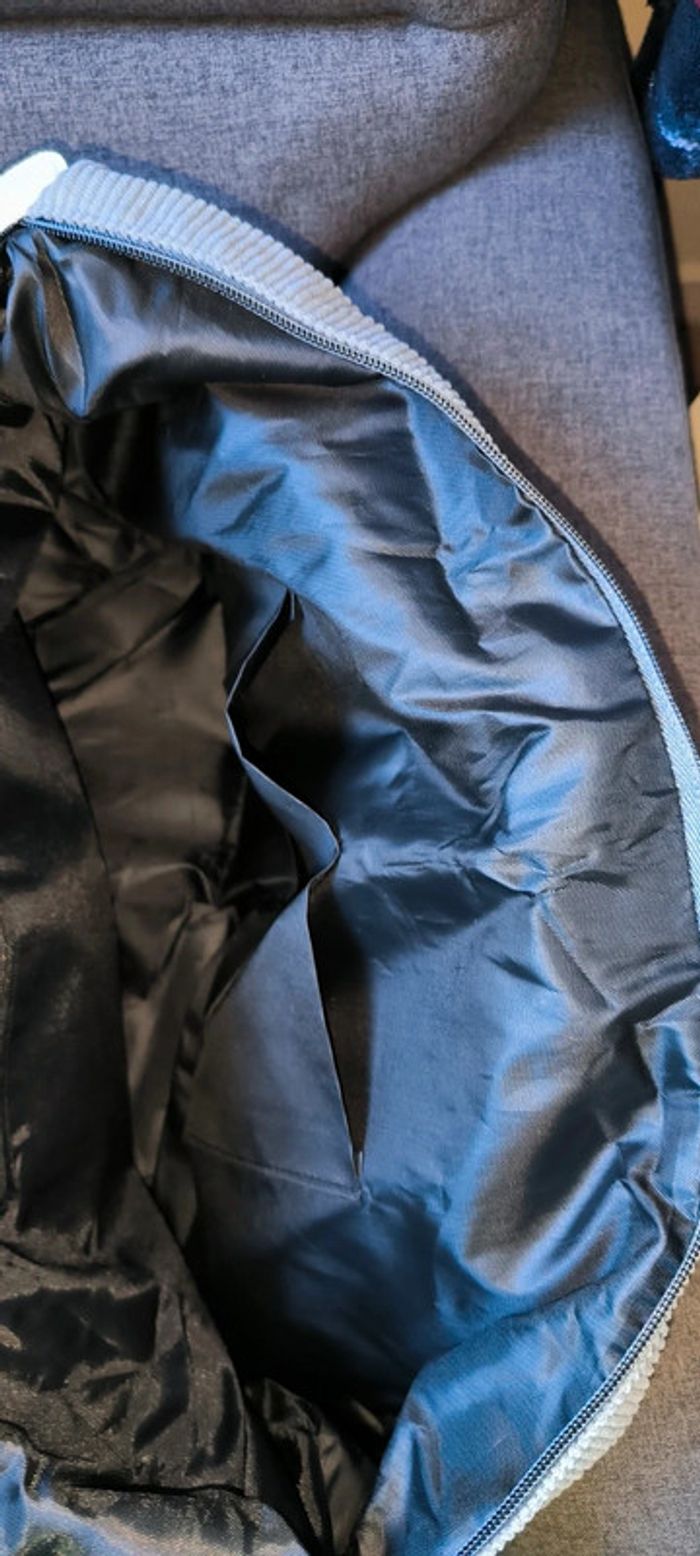 Grand Sac fourre-tout très tendance gris velour - photo numéro 11