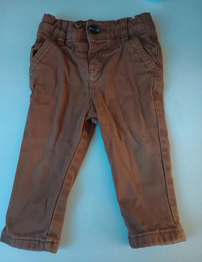 Pantalon épais marron 6 9mois