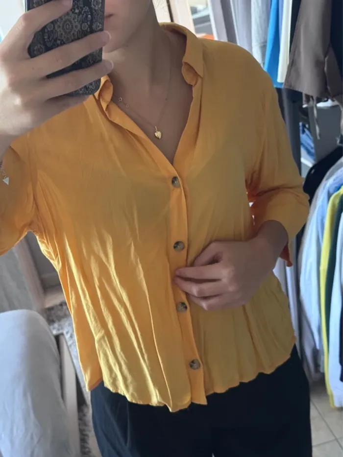 Chemise jaune moutarde H&M Divided