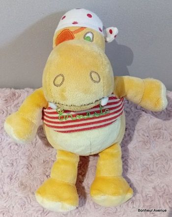 Doudou peluche hippopotame Ernesto