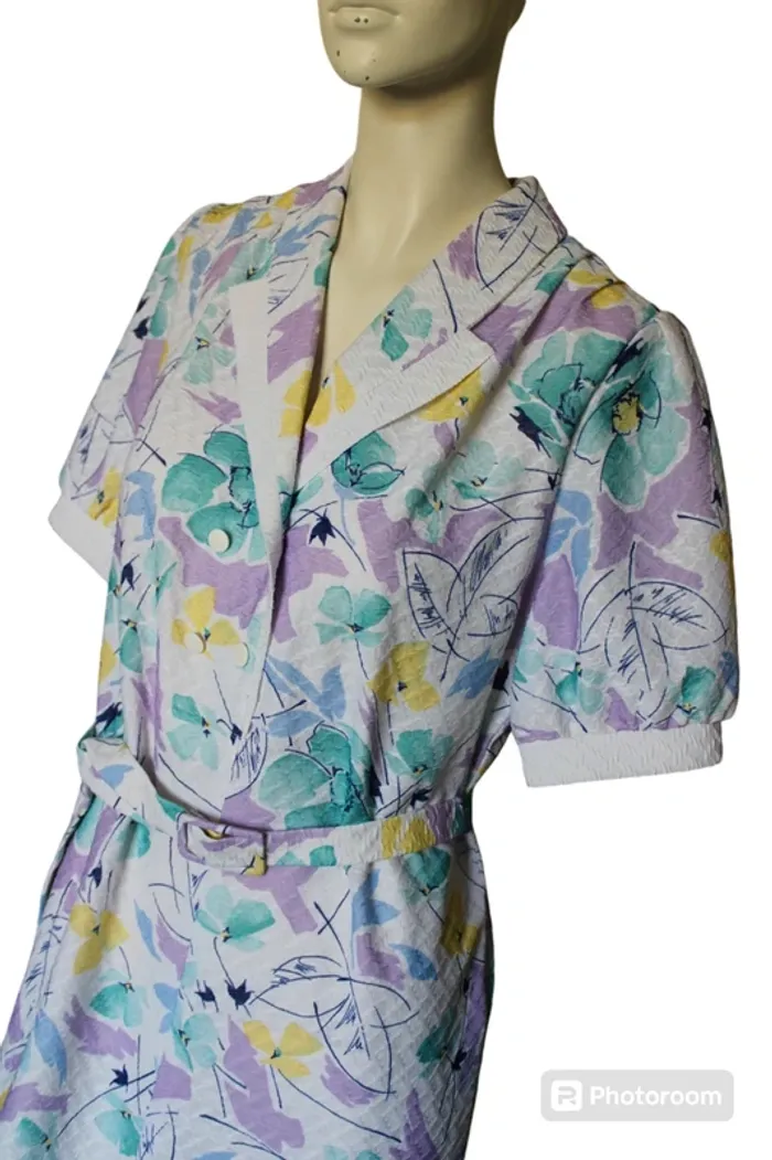 Robe dress retro vintage cottage country core printemps été fleurs flower - photo numéro 2