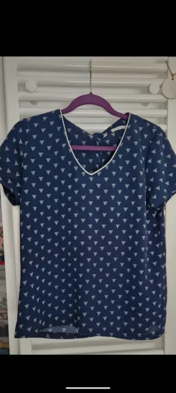 Blouse marine triangles